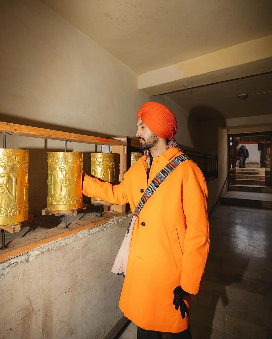 diljitdosanjh/instagram : Diljit Dosanjh at a monastery in Himachal Pradesh