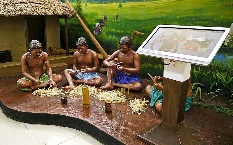 Statues of tribals at work in the museum