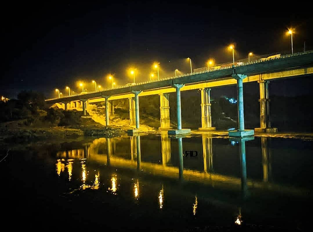 Tilwara Ghat at night