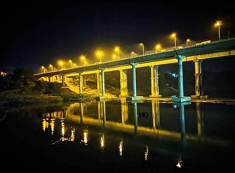 Tilwara Ghat at night