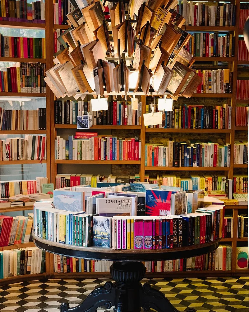 Inside the Minoa bookstore