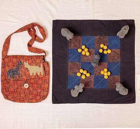 The "vagh aur bakri" board game can be played with a simple pattern etched on the ground. Stones can serve as playing pieces