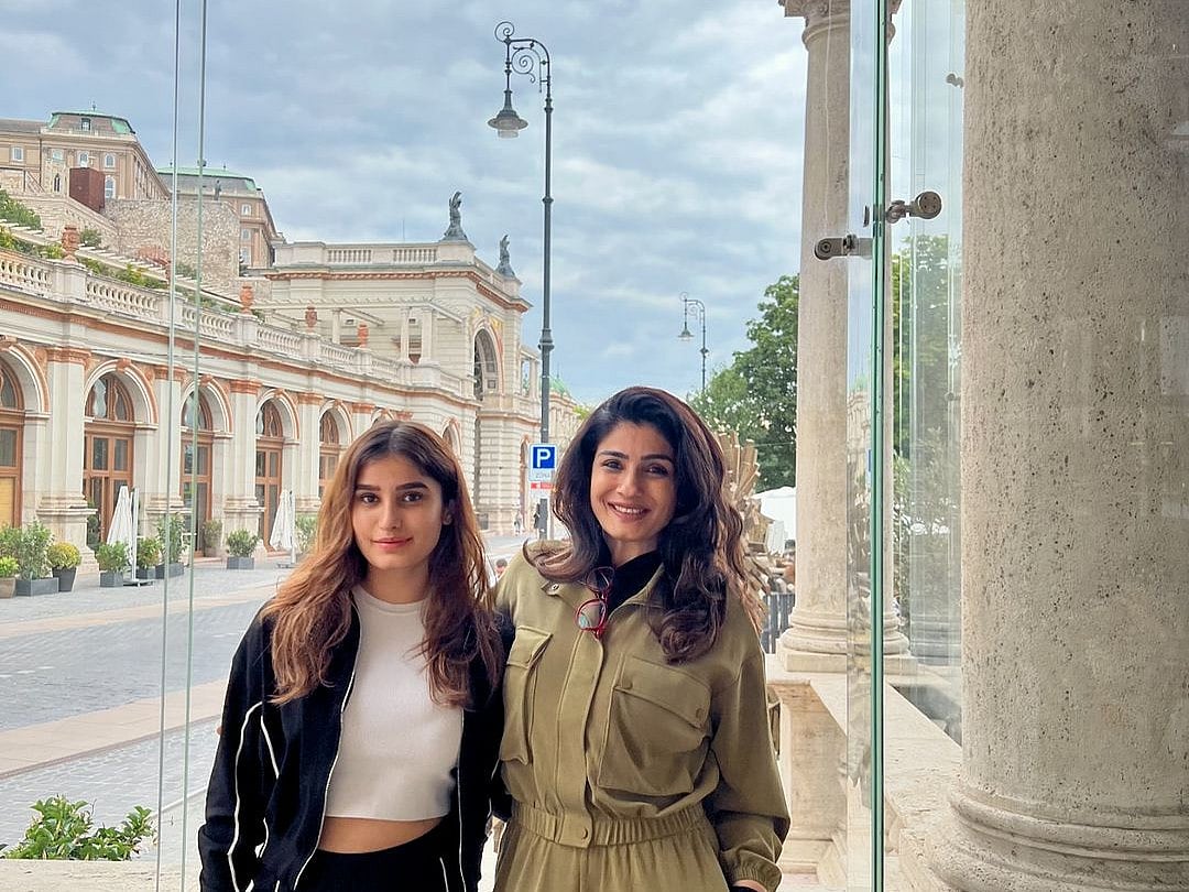 officialraveenatandon/Instagram : Rasha Tandon (left) and Raveena Tandon (right) on holiday in Budapest, Hungary in July 2024