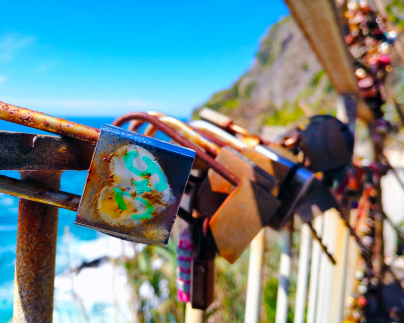 Lovers locks on the Via dellAmore