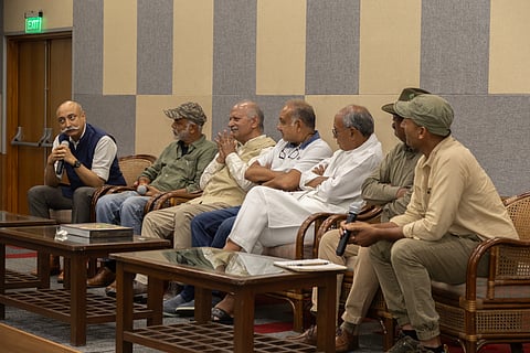 The panel takes part in a discussion on the role of emotions in tiger conservation