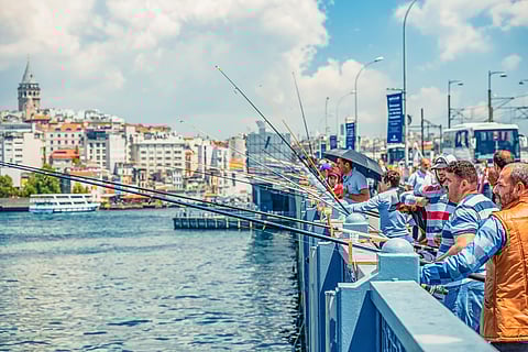 Fisherfolk at the Galata Bridge