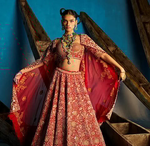 Saroj Jalan is known for exquisite lehengas