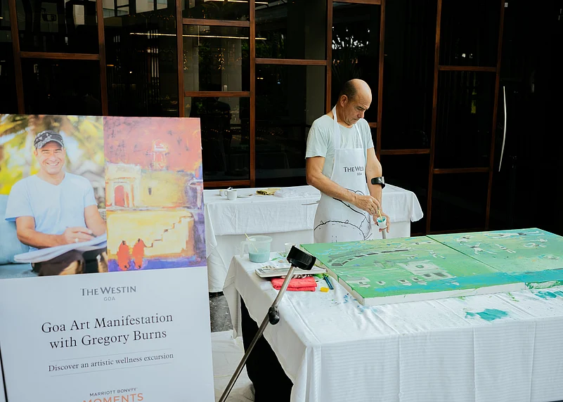 Burns during a Marriott Bonvoy wellness retreat at The Westin Goa