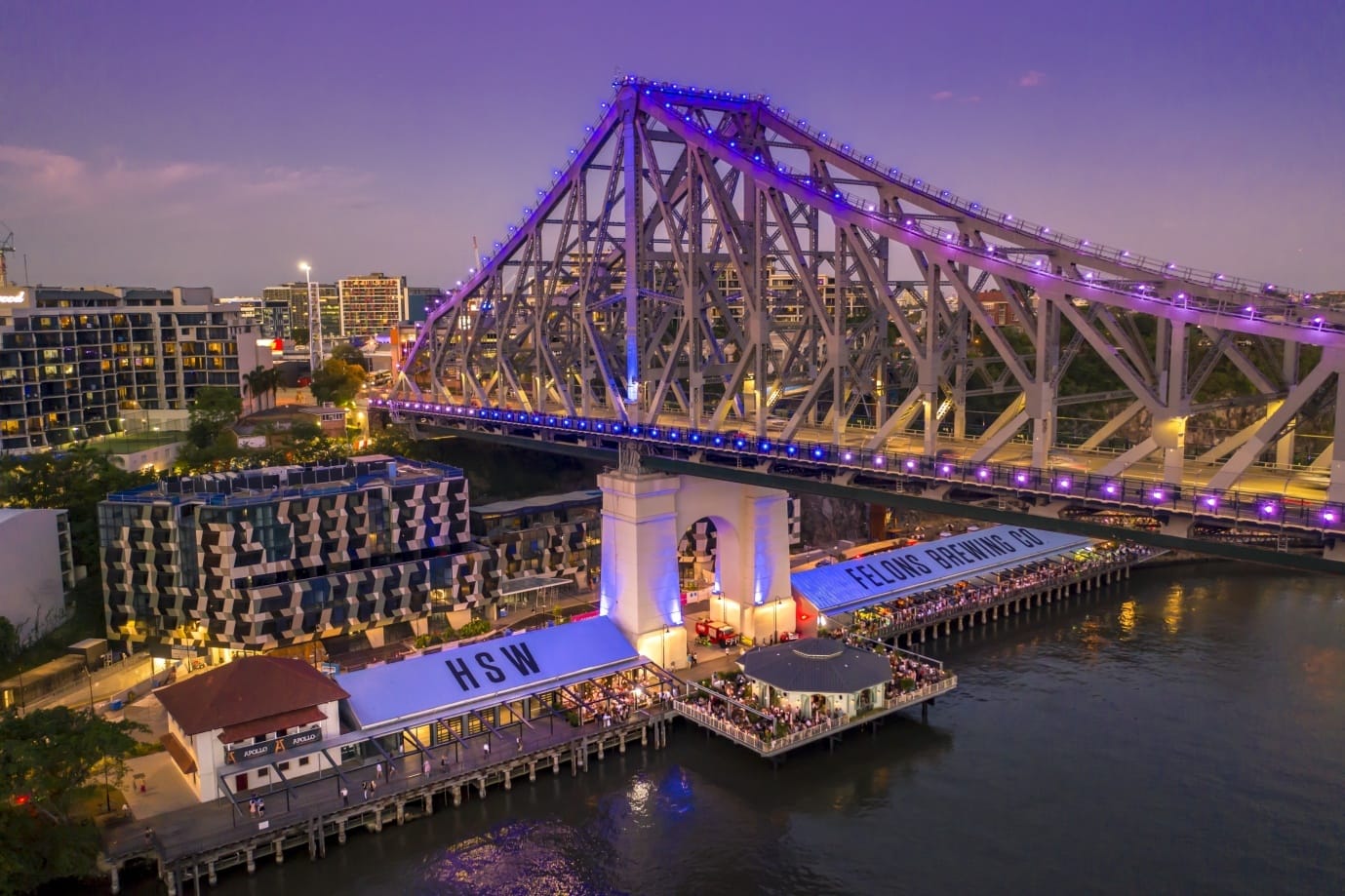 The Howard Smith Wharves has 13 fabulous restaurants, cosy cafés, buzzing bars, event spaces and even a swanky hotel