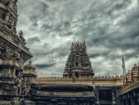 Constructed by the Cholas in the 11th century, the temple dazzles with its traditional Dravidian architecture