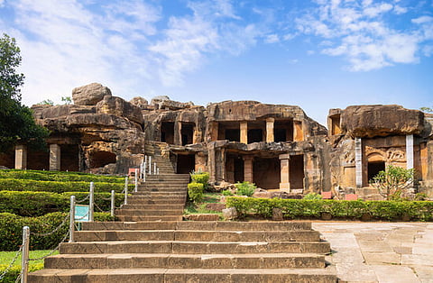 The entrance to the Udayagiri Caves