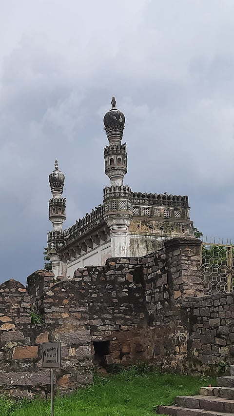 The restored Ibrahim Mosque inside Golconda Fort