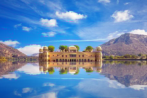 A view of the beautiful Jal Mahal, Jaipur