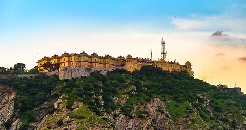 A hilltop view of the Nahargarh Fort