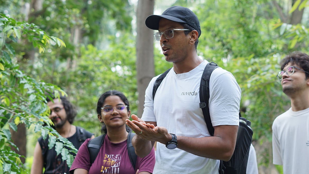 Co-founder Jashid Hameed leads a workshop