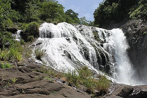 Karuvara Waterfall in the buffer zone of the park