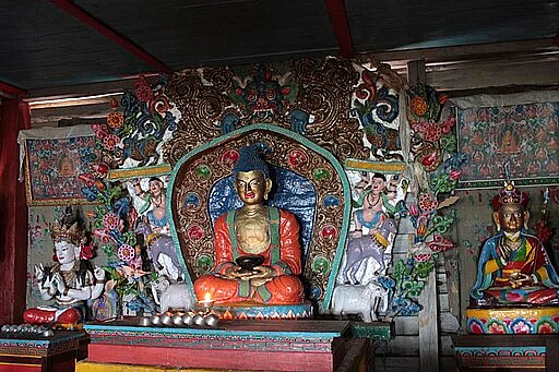 Inside the old monastery in Mechuka