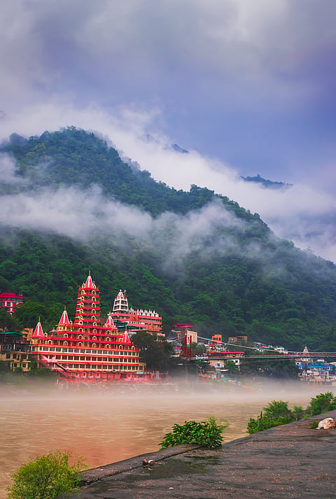 A scenic view of Rishikesh