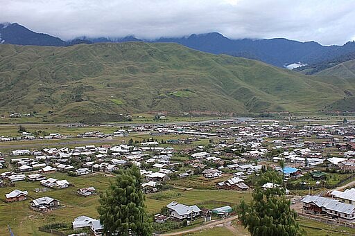 The village as seen from the monastery