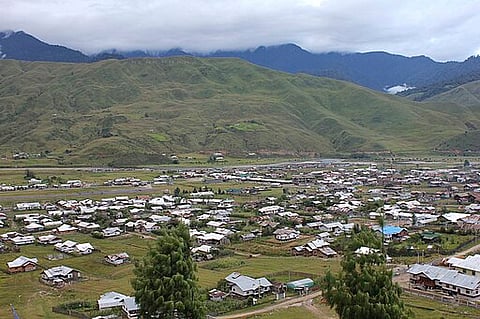 The village as seen from the monastery