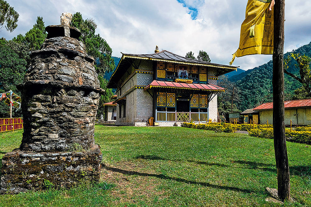 Dubdi Monastery is a two-storeyed structure made of stone
