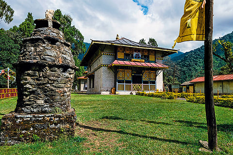 Dubdi Monastery is a two-storeyed structure made of stone