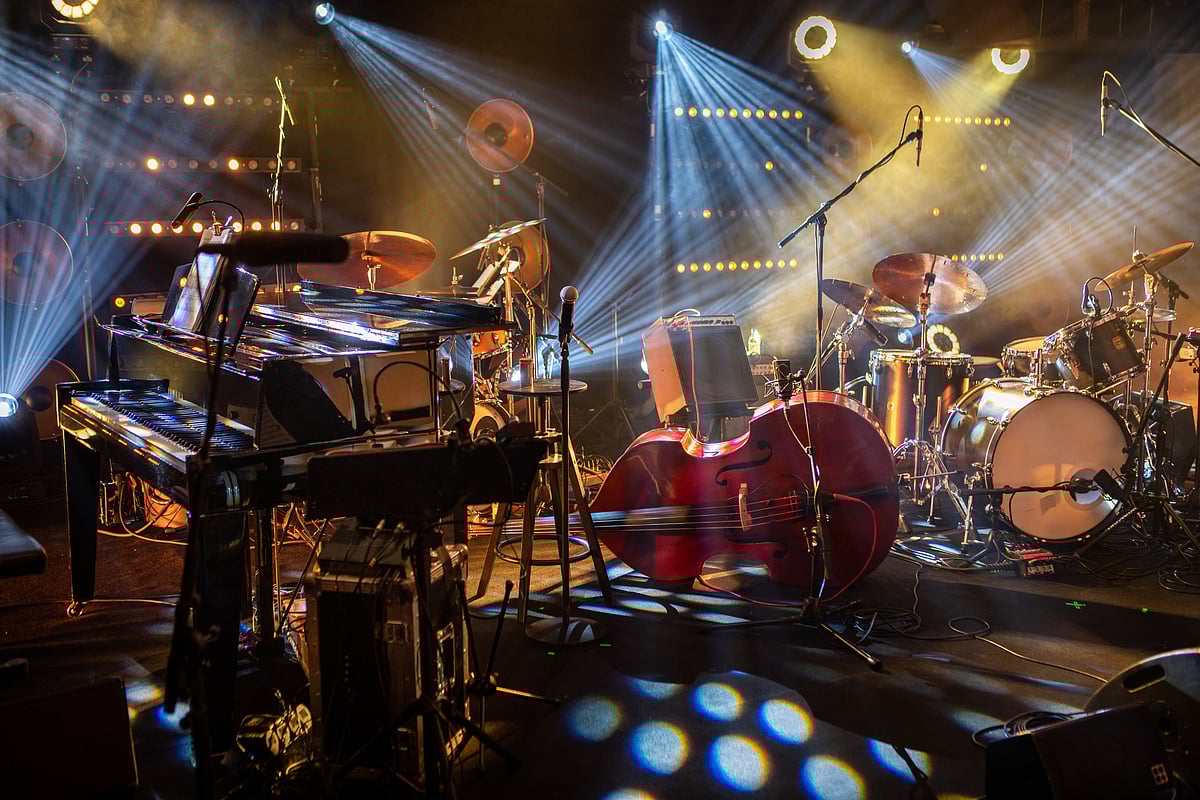 Stage set for a jazz evening