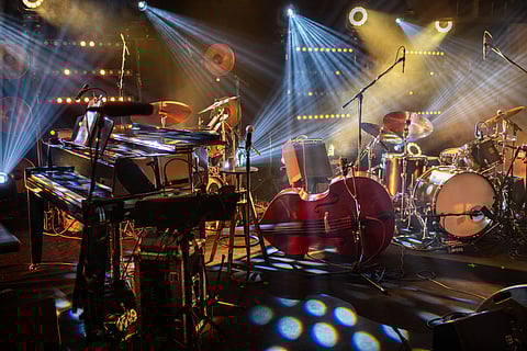 Stage set for a jazz evening