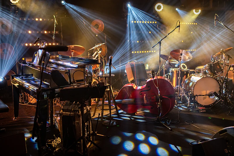 Stage set for a jazz evening