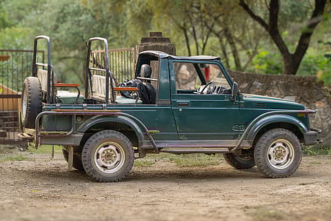 A jeep used for safaris in Sariska Tiger Reserve