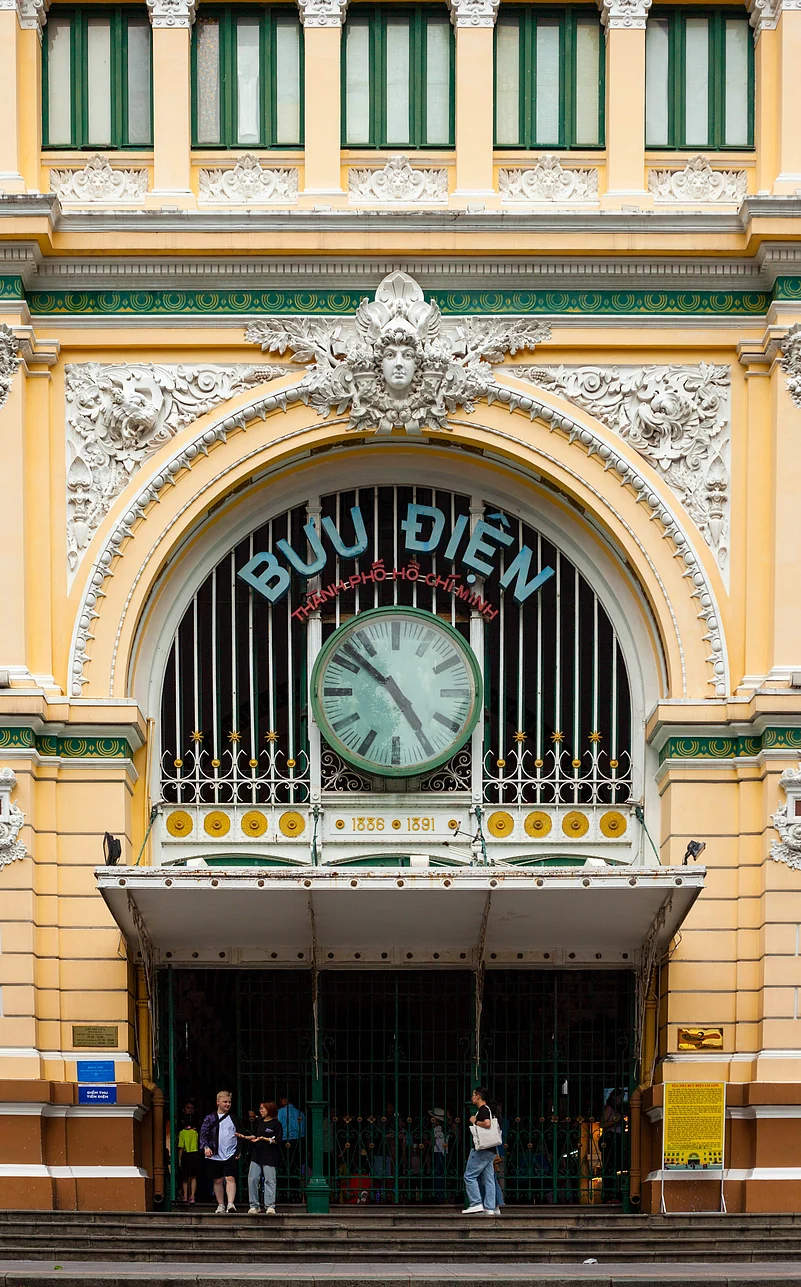 The gorgeous facade of Saigon Central Post Office