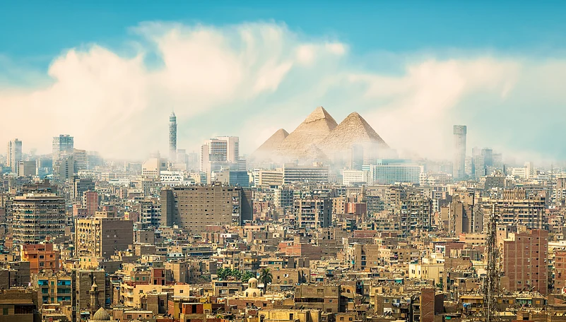 A beautiful panorama of the city of Cairo in Egypt