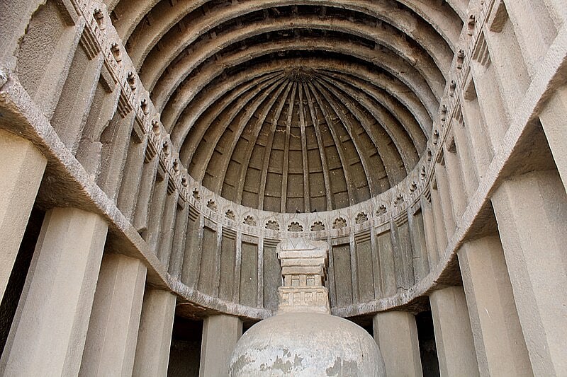 Inside one of the Aurangabad Caves