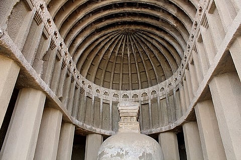 Inside one of the Aurangabad Caves