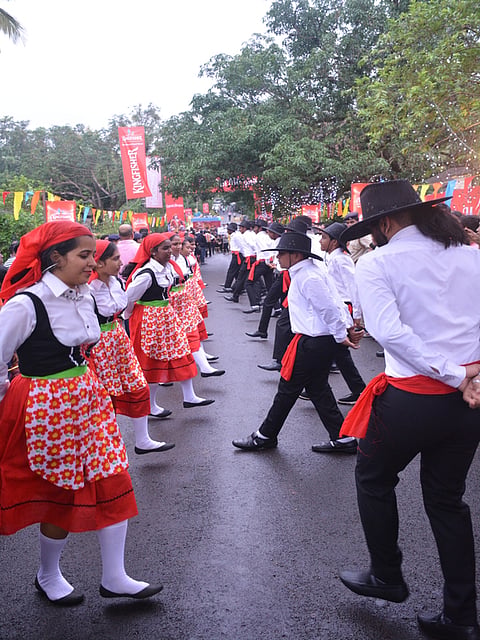 Known as the festival of flags or “Festa de Bandeiras,” the celebrations commence when the sown paddy is ready for harvest.  