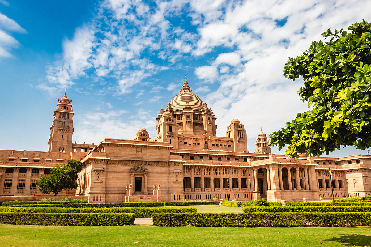 A view of the Umaid Bhawan Palace