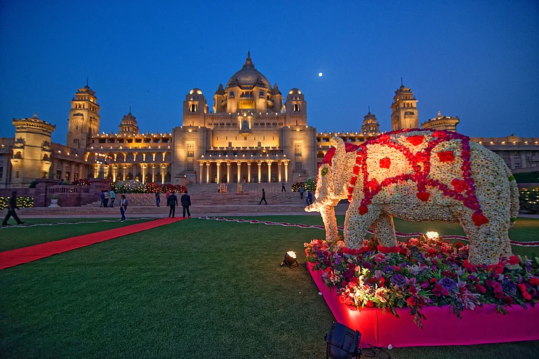 Umaid Bhawan decorated for a grand wedding - Shutterstock