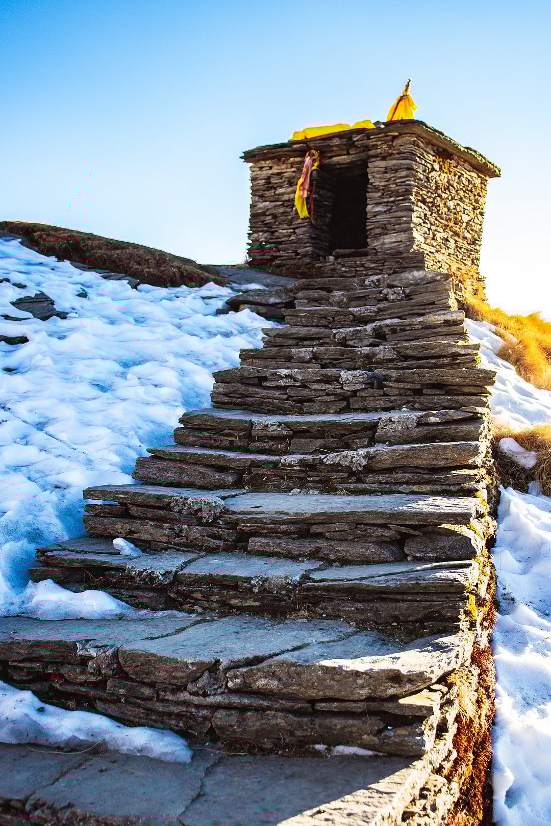 Route of the Tungnath trek from Chopta in the Rudraprayag district of Uttarakhand