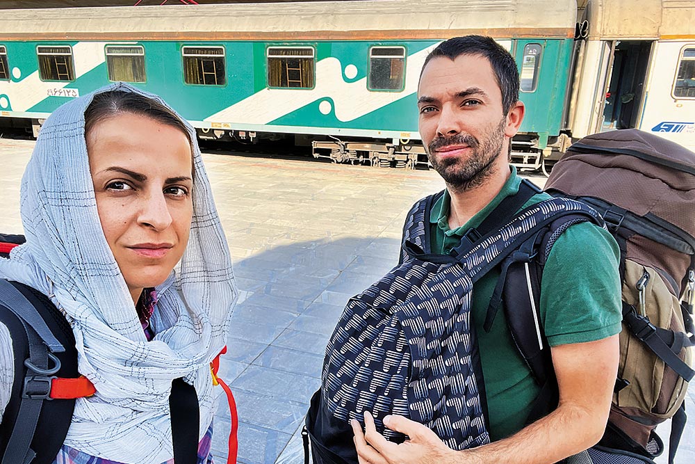 Mezey and Cíbová share a snap from their travels