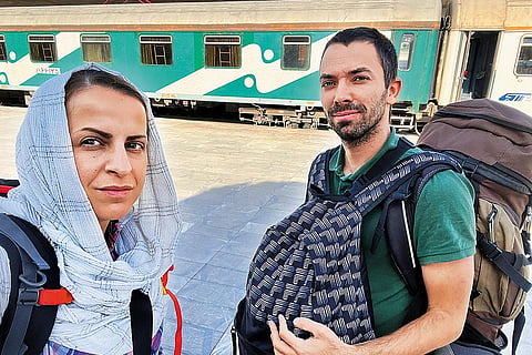 Mezey and Cíbová share a snap from their travels
