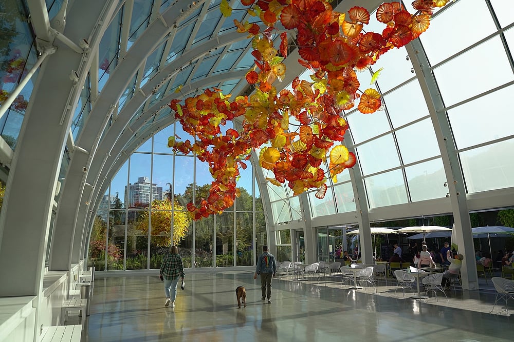 Interior view of the Dale Chihuly Garden and Glass Exhibit