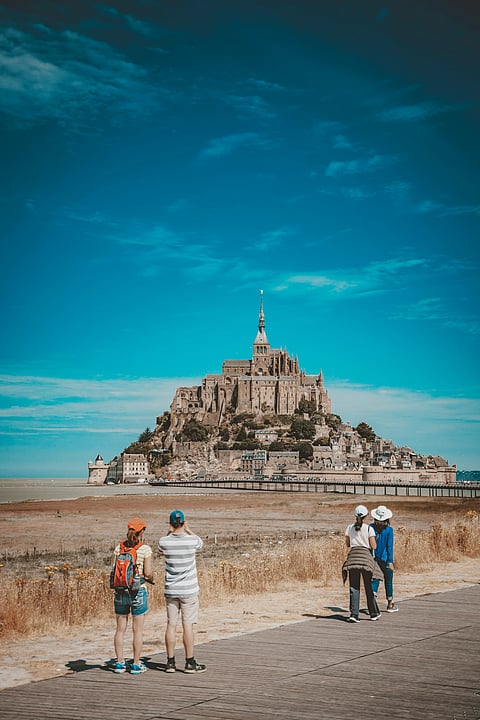 A view of the Mont Saint-Michel, Normandy