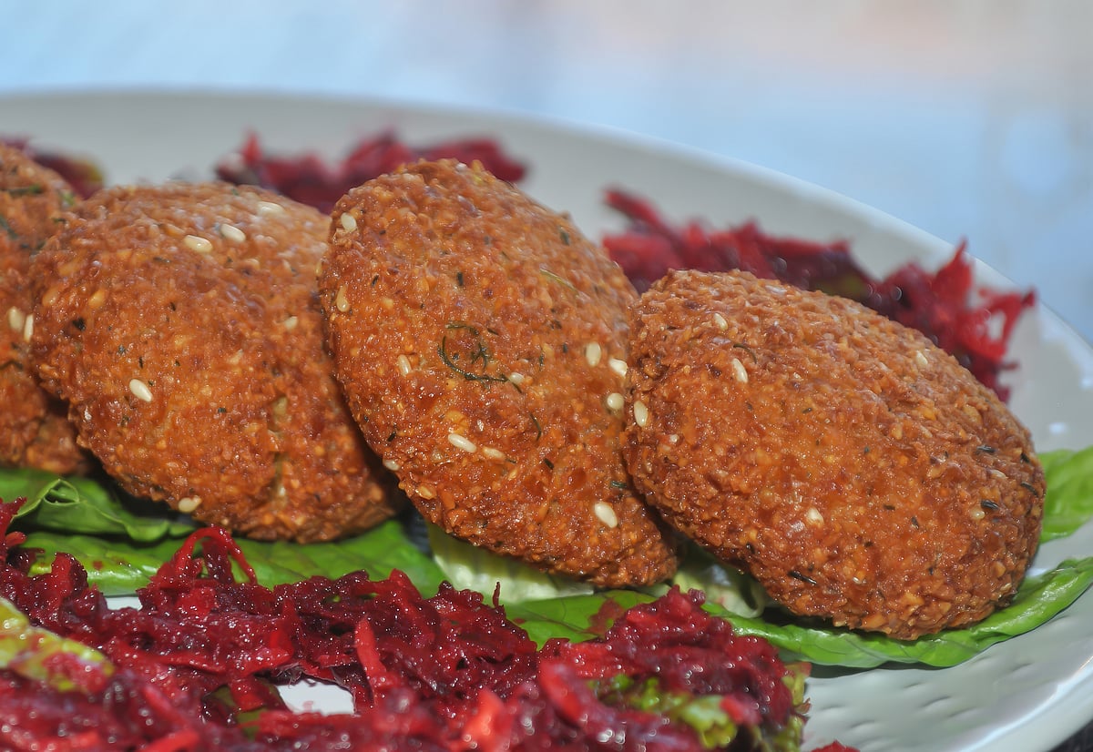Egyptian falafel is traditionally made with fava beans