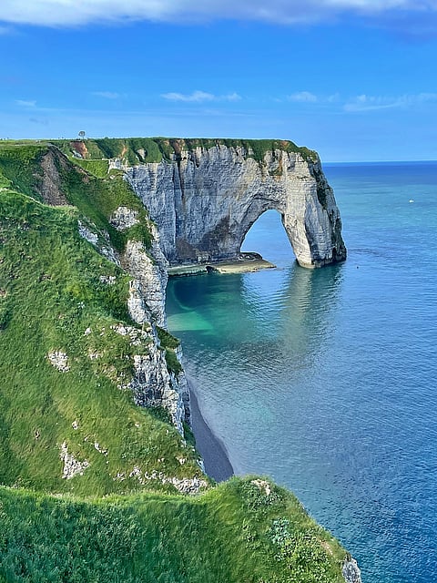 A view of Étretat Cliffs, Normandy