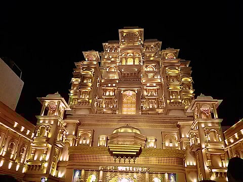 A gorgeous pandal of Sreebhumi from a previous year