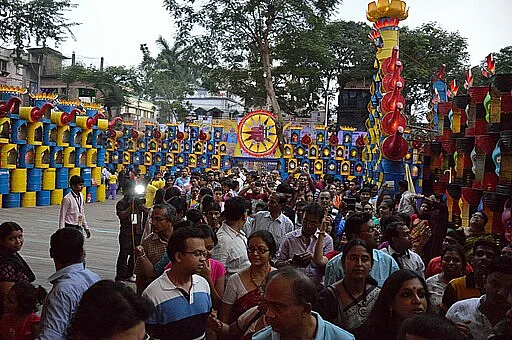 Art meets religion on the streets of Kolkata during Durga Puja
