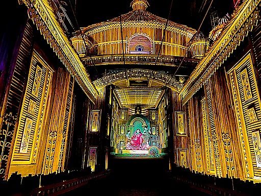 One of the many gorgeous pandals from a previous years celebration