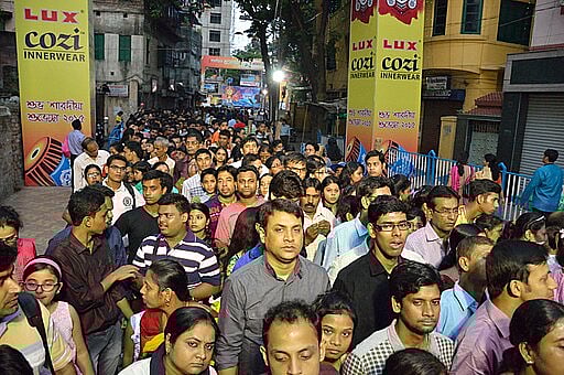 Join the crowd of people to enjoy some of the best decorated pandals