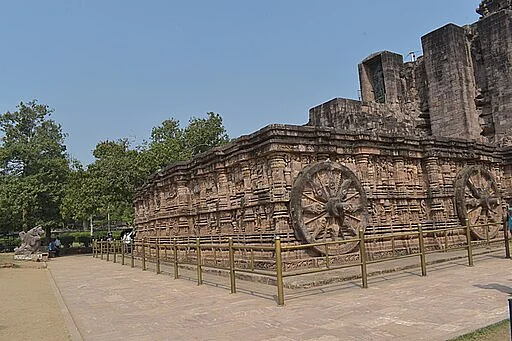 The Sun Temple in Konark, Odisha, is a UNESCO World Heritage Site