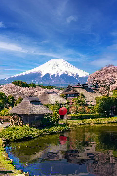 A beauitful view of Mount Fuji